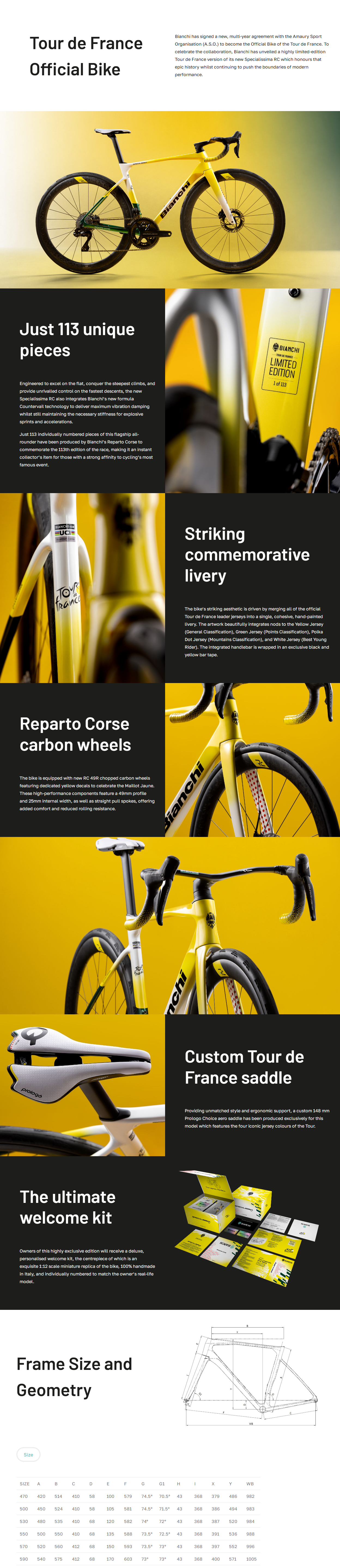 BIANCHI SPECIALISSIMA TOUR DE FRANCE LIMITED EDITION