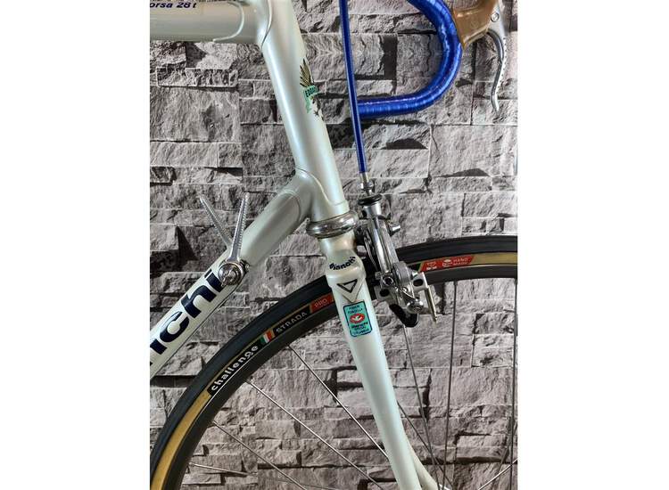 Vintage Bianchi Tipo Corsa 28t - 62cm White Met.