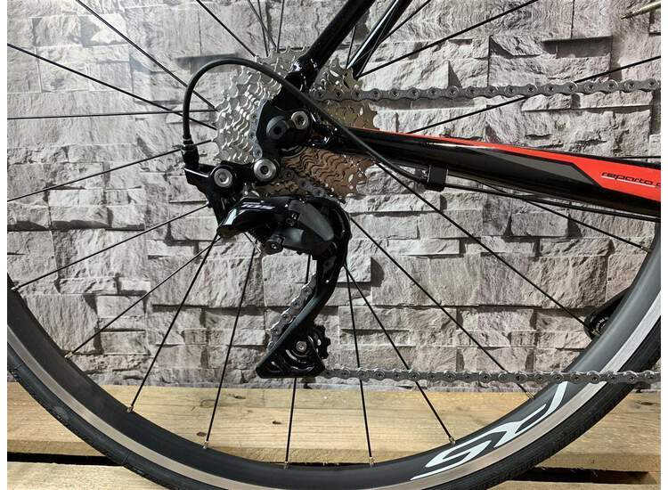 Bianchi Via Nirone 7 - Shimano 105 11sp Compact - 2019 55 Black / Red-graphite Full Glossy
