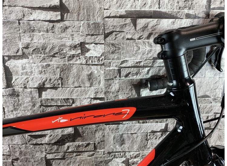 Bianchi Via Nirone 7 - Shimano 105 11sp Compact - 2019 55 Black / Red-graphite Full Glossy
