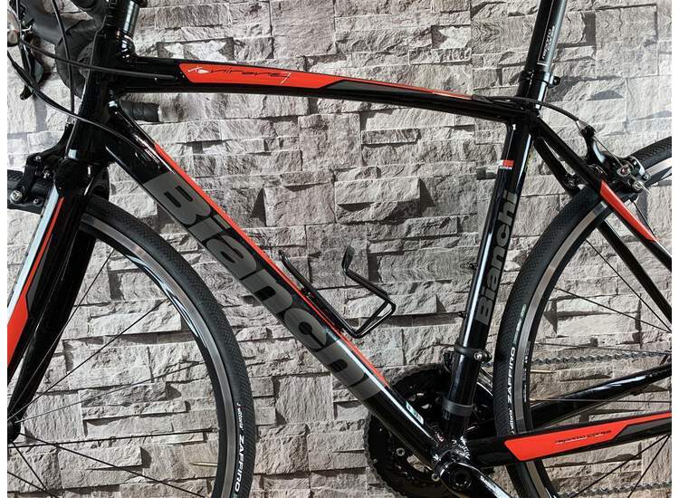 Bianchi Via Nirone 7 - Shimano 105 11sp Compact - 2019 55 Black / Red-graphite Full Glossy
