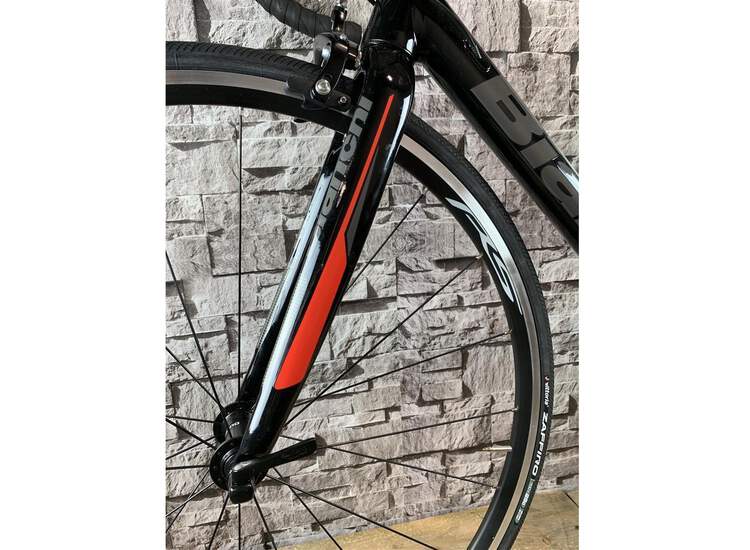 Bianchi Via Nirone 7 - Shimano 105 11sp Compact - 2019 55 Black / Red-graphite Full Glossy