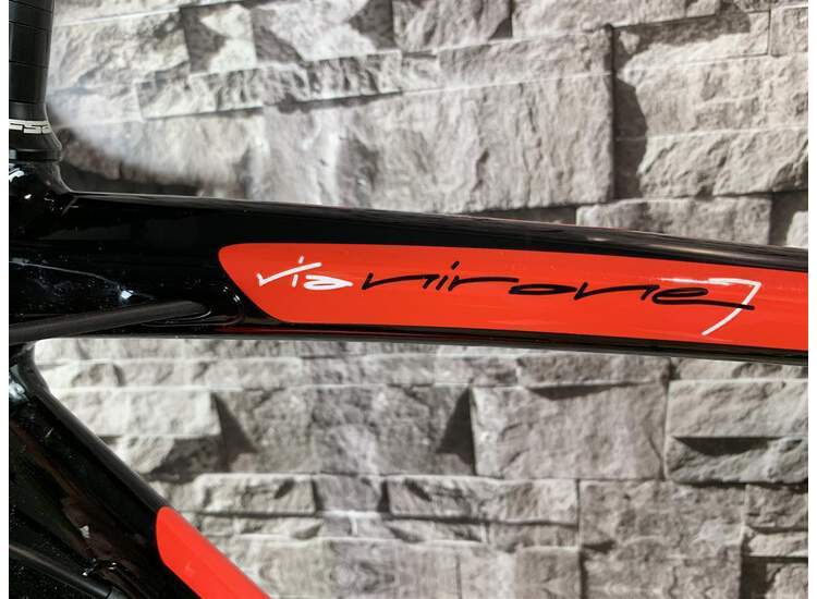 Bianchi Via Nirone 7 - Shimano 105 11sp Compact - 2019 55 Black / Red-graphite Full Glossy