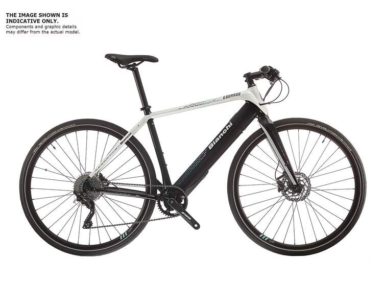 Bianchi E-doardo - Deore 10sp Disc - 2020 50 Bp - White Pearl / Black Pearl - Ck16 Glossy