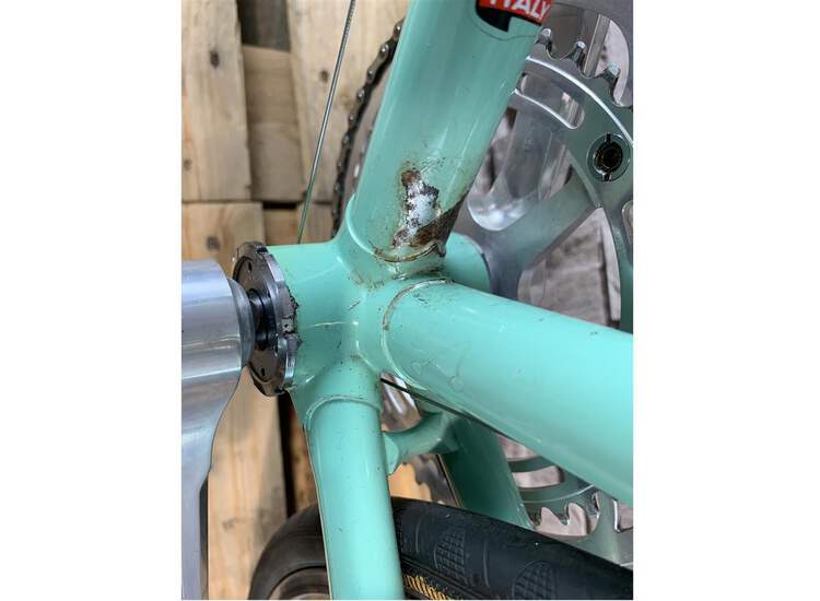 Bianchi tipo Corsa 28t Campagnolo Record - 58cm Celeste