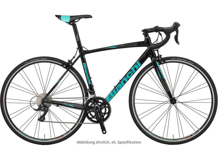 V�lo Route Bianchi Via Nirone 7 - Shimano 105 11sp Compact - 2020 5f Noire / Ck16 Full Glossy 50