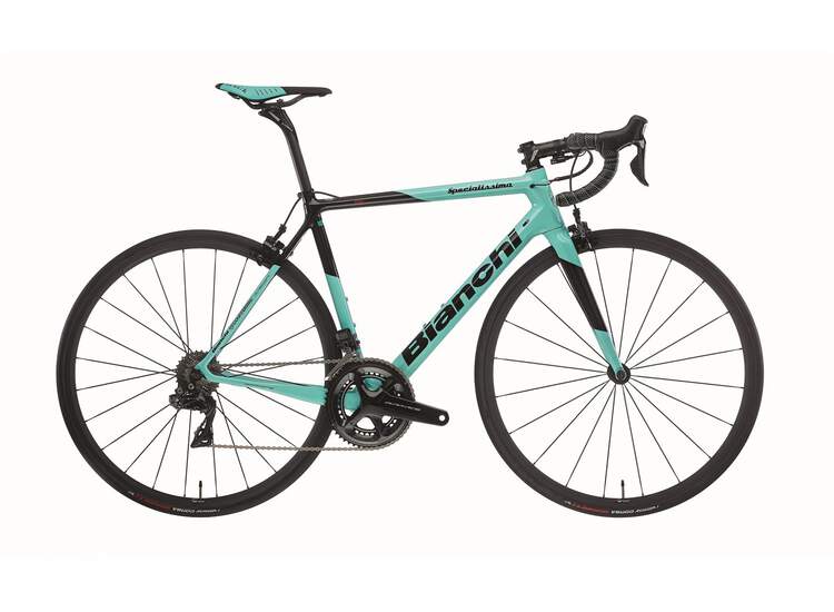 Bianchi Rennrad Specialissima - Shimano Dura Ace 11sp Compact - 2020 5K-CK16 / Black Full Glossy 50
