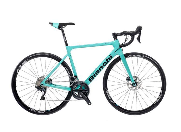 Bianchi Road Bike Sprint Disc - Ultegra 11sp Compact - Model 2020 5f Black / Ck16 Full Glossy 57