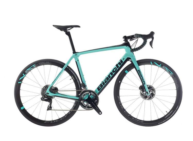 Bianchi Infinito Cv Disc - Shimano Dura Ace Di2 11sp Compact - 2020 2r - Noire / Graphite Glossy 61