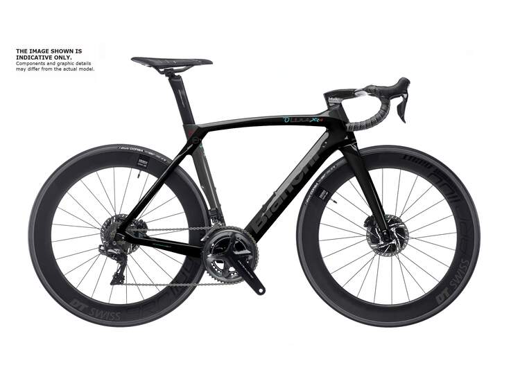 Bianchi Oltre Xr4 Disc. Super Record Eps 2r - Noire / Graphite Glossy Or Tavolozza 50