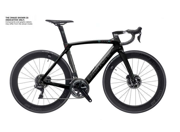 Bianchi Oltre Xr4 Disc. Super Record Eps 5k - Ck16 / Noire Full Glossy Or Tavolozza 53