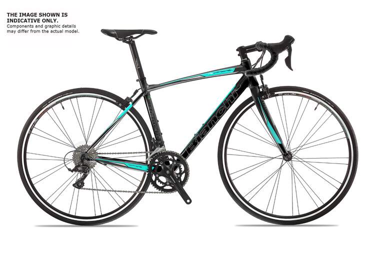Bianchi Via Nirone 7 Dama Bianca - Shimano 105 11sp Compact - 2020 9l - Noire / Ck16 White Fully Glossy 53