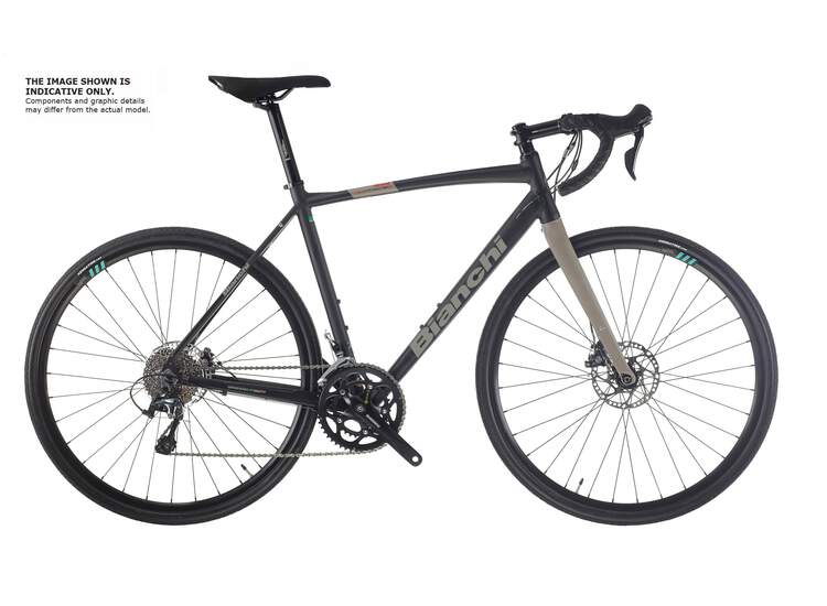 Bianchi Road Bike Via Nirone 7 Allroad 5k - Ck16 / Black Full Glossy 53