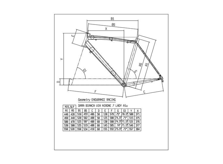 Bianchi Via Nirone 7 Dama Bianca 2019 - 105 11sp Compact