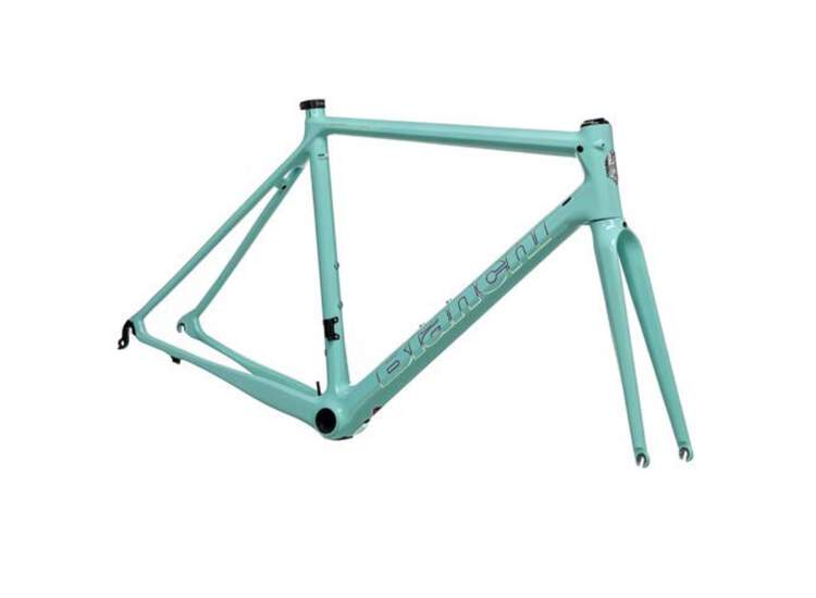 Bianchi Specialissima Disc Frame Kit (frame + Fork + Headset + Stem / Handlebar) - 2021 Sj - Greenish Blue / Mermaid Scale 59