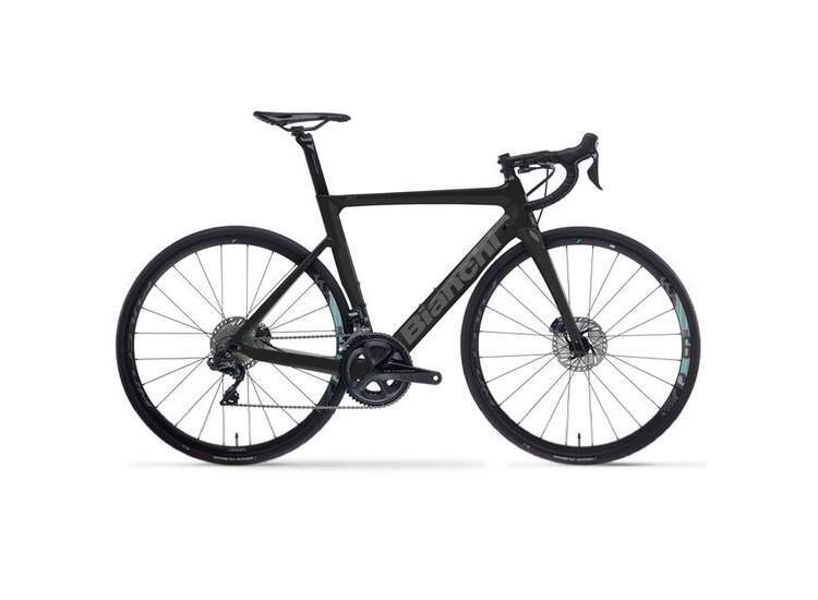 V�lo Route Bianchi Aria Aero Disc- 105 11sp Compact - Racing 818 Db - 2021 5k - Ck16 / Noire Full Glossy 44