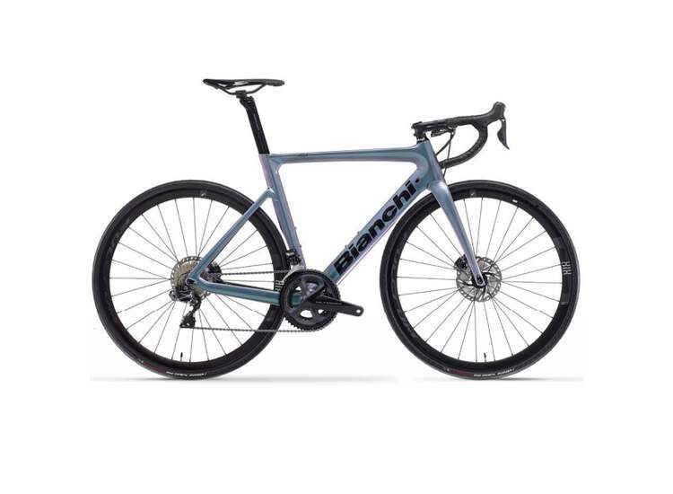 V�lo Route Bianchi Aria Aero Disc- Ultegra Di2 11sp Compact - Racing 818 Db - 2021 Px - Summertime Dream / Noire 53