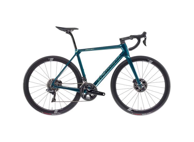 Bianchi Road Bike SPECIALISSIMA DISC Shimano Ultegra Di2 12sp - 2023 SJ: Greenish Blue/Mermaid Scale Full Glossy *Tavolozza colours 50