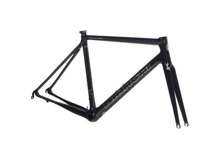 Bianchi SPECIALISSIMA DISC FRAMESET - 2022 SB: Noire Carbon UD/Mermaid Scale Full Glossy 57