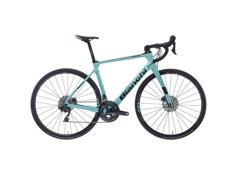 Bianchi Road Bike INFINITO XE DISC Shimano Ultegra 11sp - 2023 5K: CK16/ Black Full Glossy 55