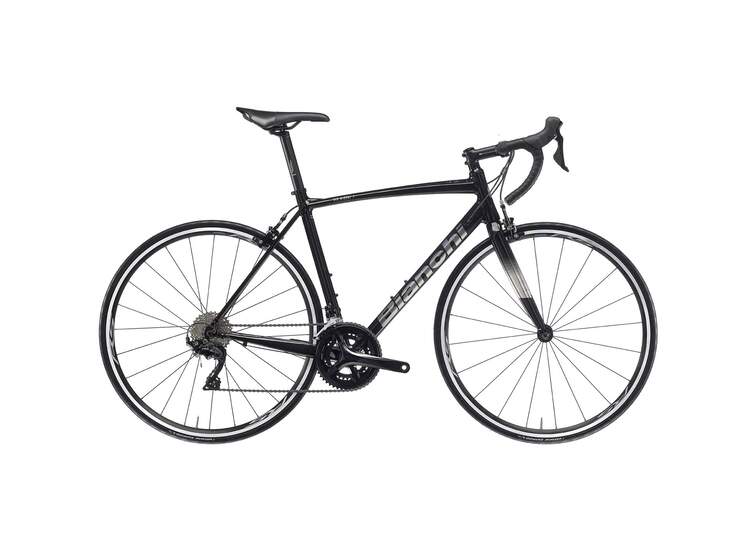 Bianchi bike VIA NIRONE 7 Disc Shimano 105 11sp  - 2023 N2: Serial Black/Titanium Silver Full Glossy 50