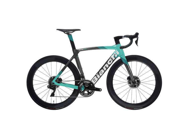 Bianchi Road Bike OLTRE XR4 DISC Sram RIVAL AXS - 2023 XW: Frozen White/CK16 shade *Tavolozza colours 50