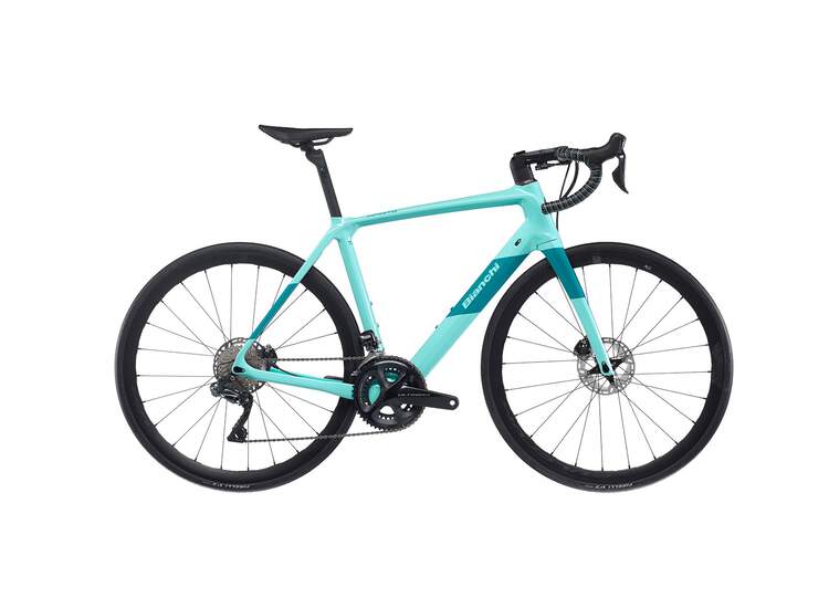 Bianchi Road Bike INFINITO CV DISC Shimano Di2 12sp - 2023 IC: CK16/Dark Turquoise Full Glossy 47