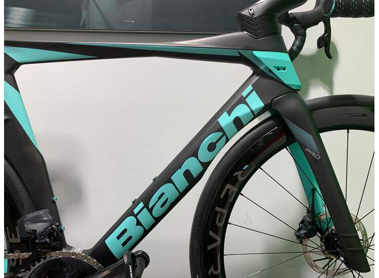 Bianchi Road Bike OLTRE PRO Sram Force eTap AXS disc - 2023 XJ: Graphite | CK16 full matt 47