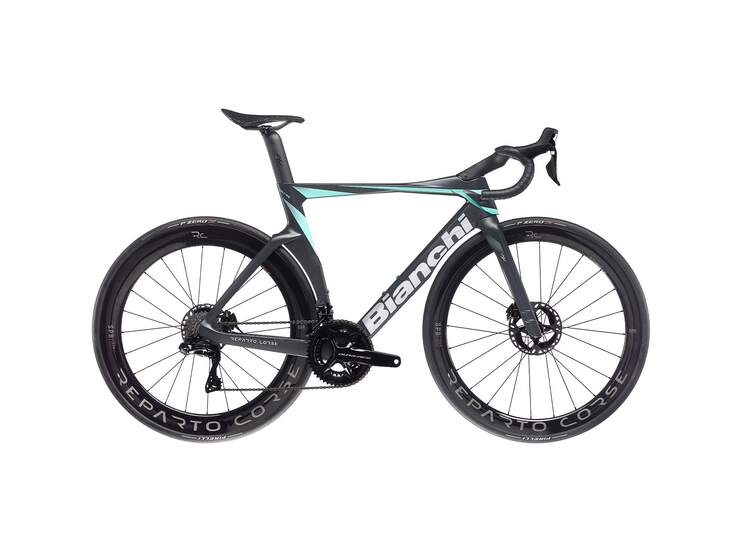 Bianchi Rennrad OLTRE RC Sram Red eTap AXS disc 12sp - 2023 XR: Graphite-carbon | CK16-alu silver full matt 57