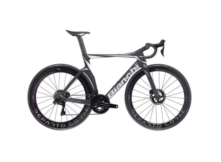 Bianchi Rennrad OLTRE RC Sram Red eTap AXS disc 12sp - 2023 XY: Graphite-carbon | White-alu silver full matt 57