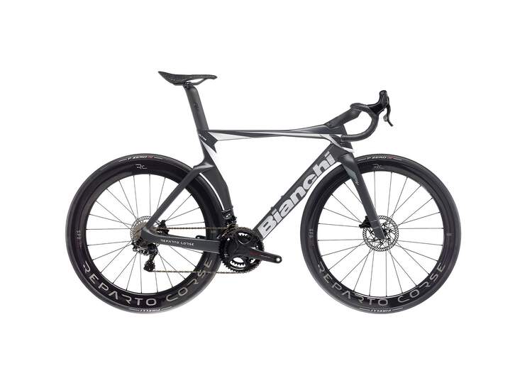 V�lo Route Bianchi OLTRE RC Super Record EPS 12sp Compact Disc brake - 2023 XY: Graphite-carbon | White-alu silver full matt 55