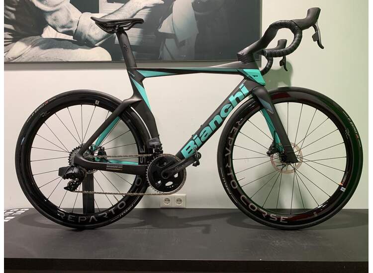 Bianchi Rennrad OLTRE PRO SRAM FORCE ETAP AXS - 2025 XJ: GraphIT - Sage Escapee / CK16 Full Matt 59