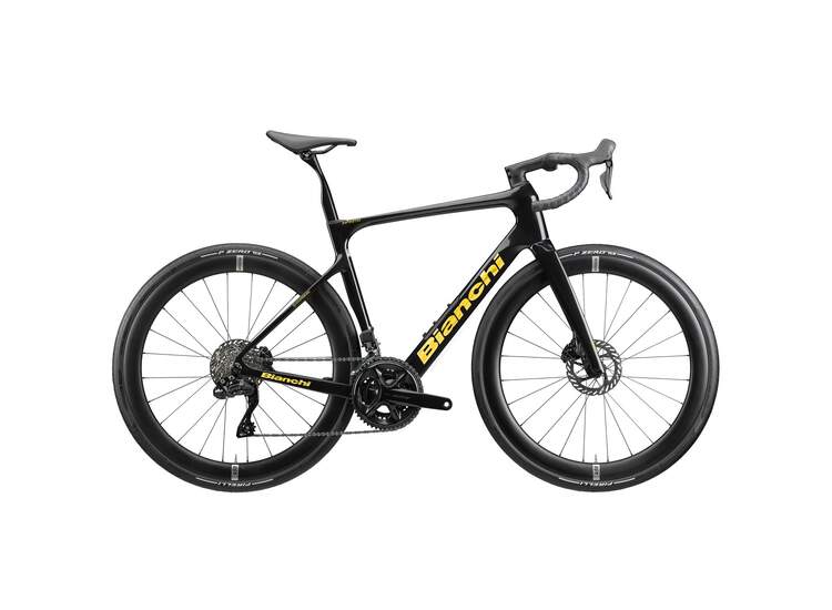 Bianchi Rennrad INFINITO PRO 105 DI2 12SP - 2026 8H - Sparkling Black / Gold [Full Glossy] 59