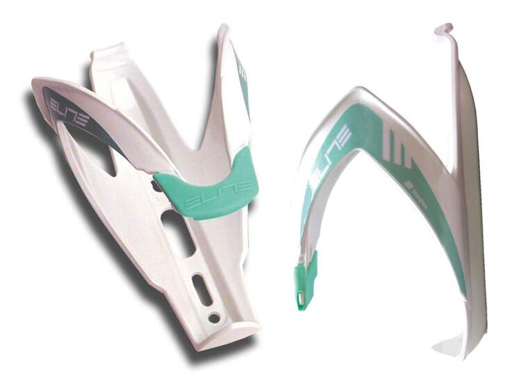 Bianchi Bottle Cage Custom Race By Elite - White / Celeste